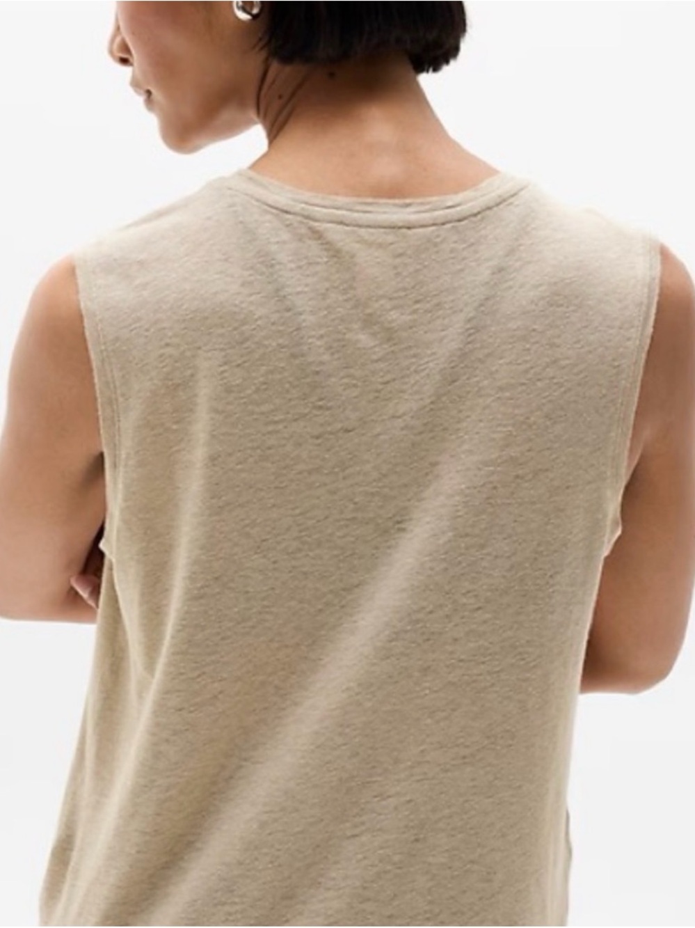 Athleta Getaway Linen Blend Muscle Tank - Beige